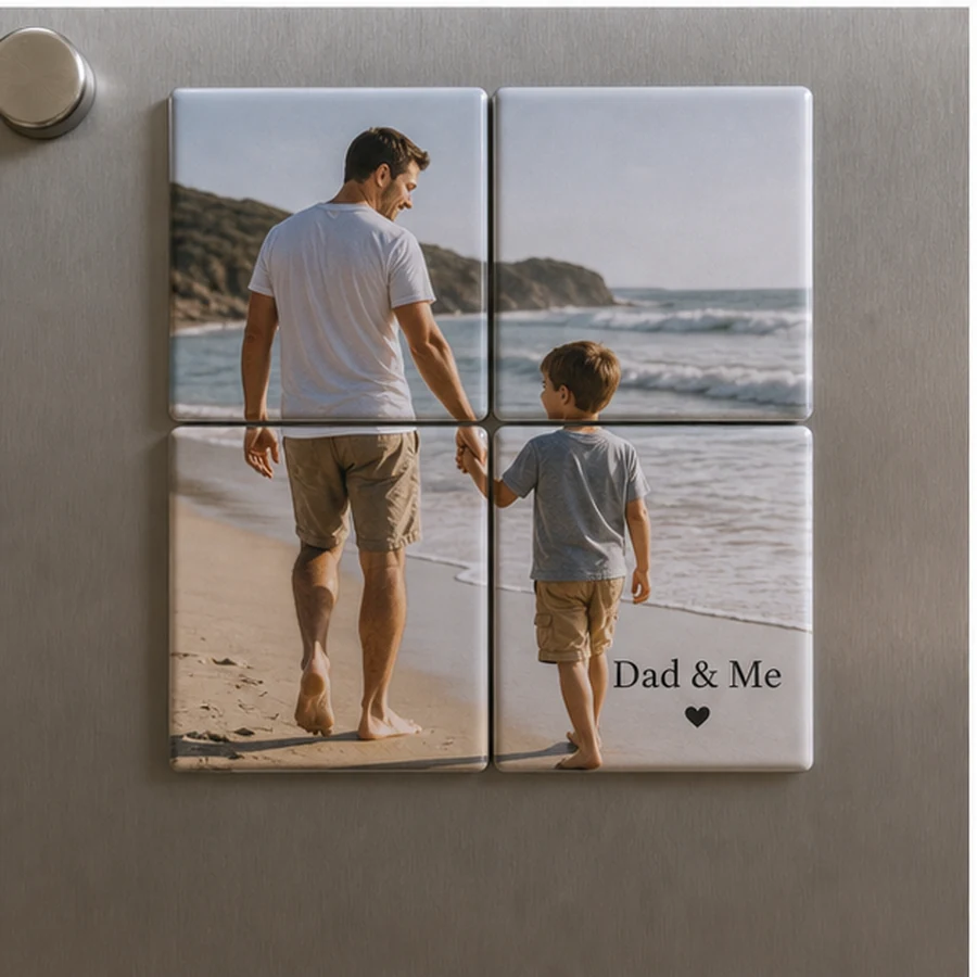 Father's Day puzzle photo magnet