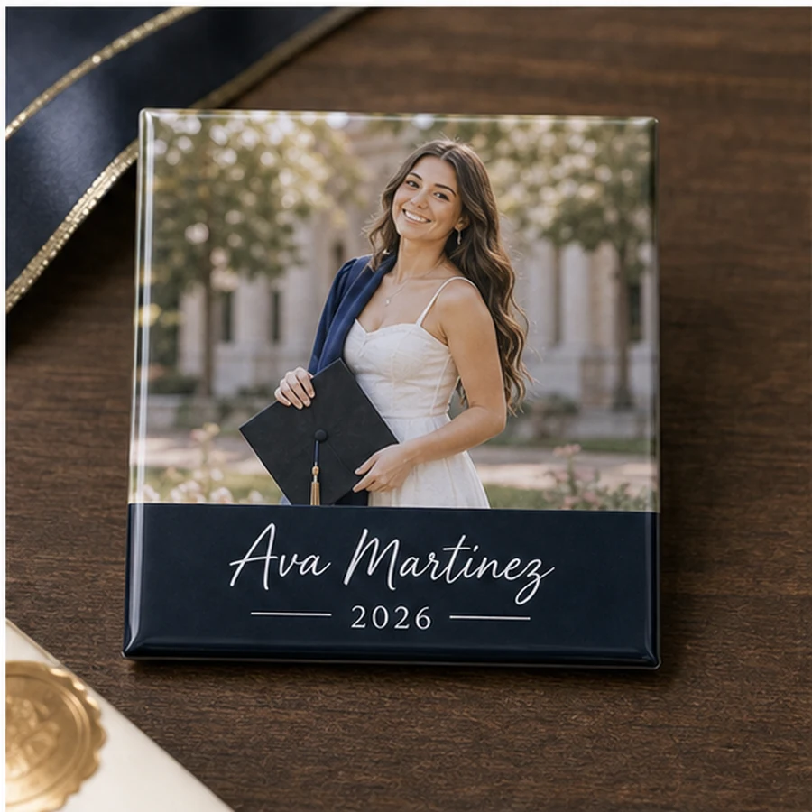 Graduation announcement style photo magnet
