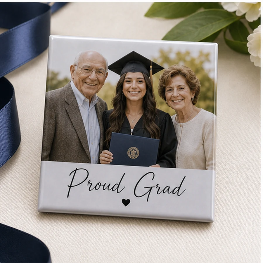 Grandparent graduation keepsake photo magnet