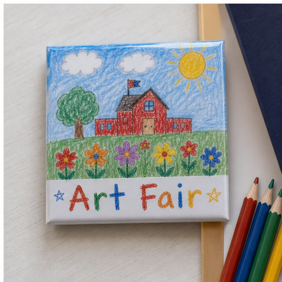 Student artwork school fundraiser magnet
