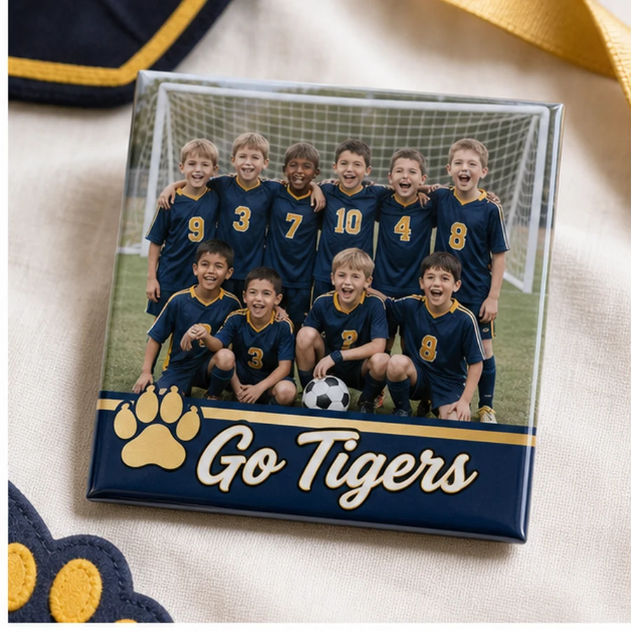 Sports team fundraiser photo magnet