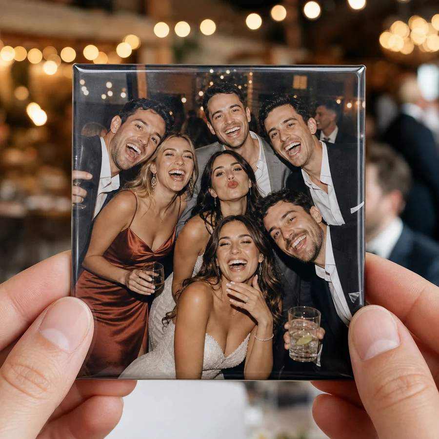 Clean full-photo style wedding guest magnet